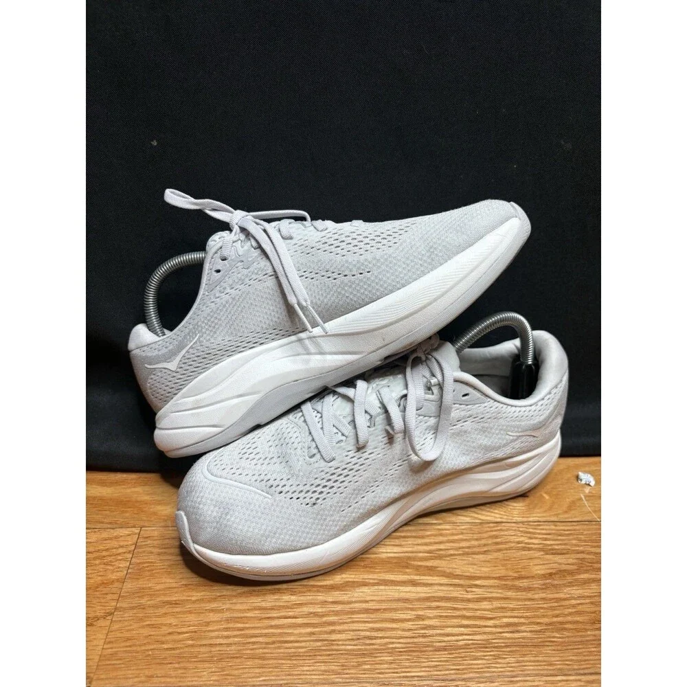 Women’s Hoka One One Rincon 4 Light Grey Walking Running Shoes Size 10 Wide D